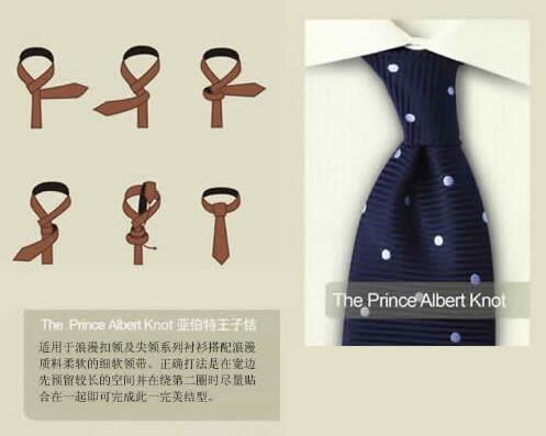 亞伯特王子結(jié)領(lǐng)帶打法步驟圖解